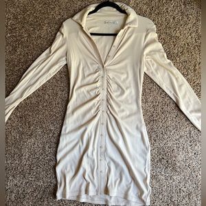 Ruched button dress Abercrombie